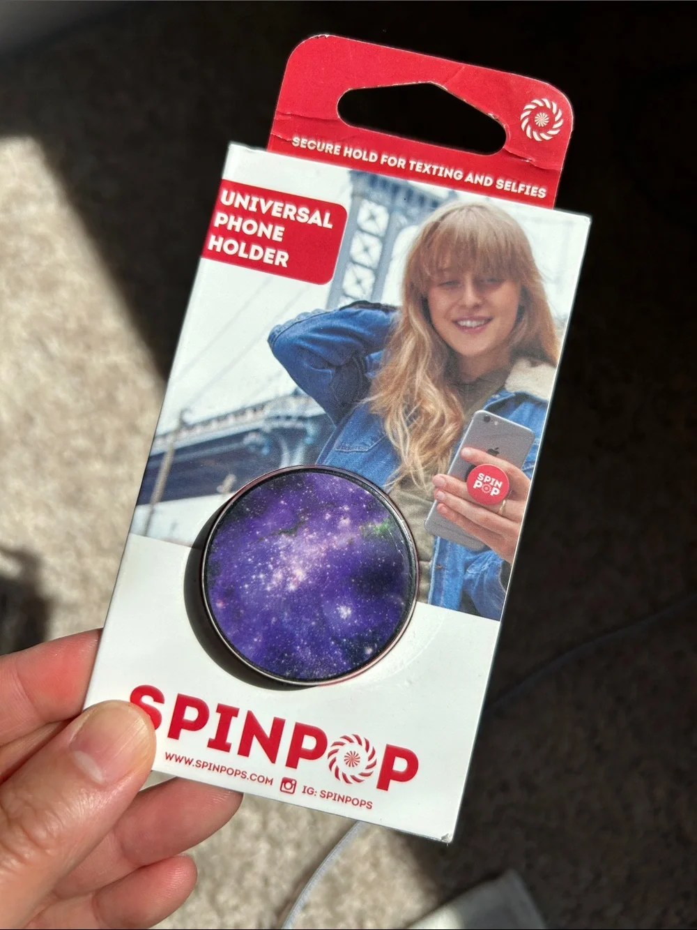 Cosmic themed sponge & phone holder